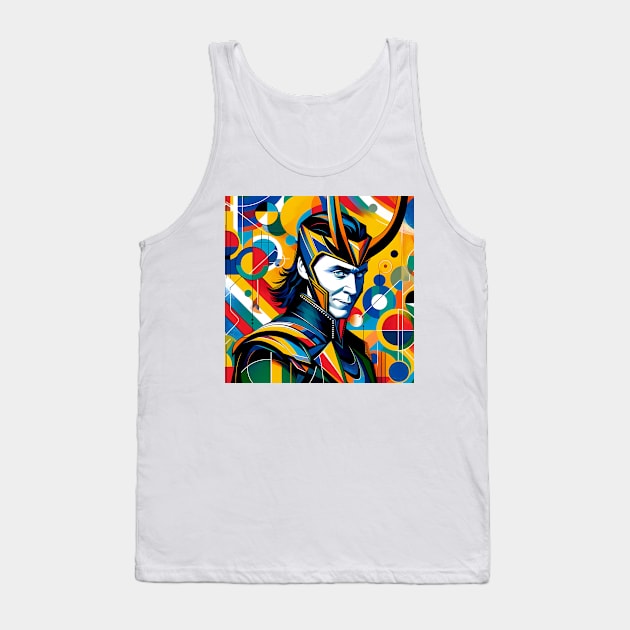 Loki: Abstract Modern Tank Top by Delulu Designs